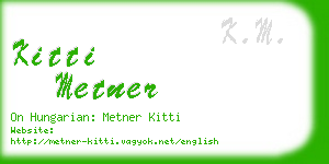 kitti metner business card